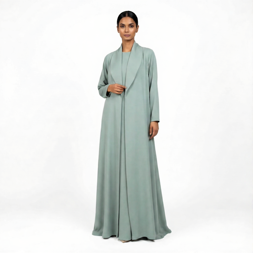 Mint Green Reina Abaya – Dananeer Designs
