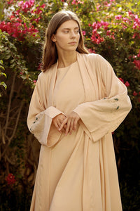 Abaya with Detailed Sleeves & Dress