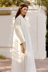 White Open Abaya & Dress