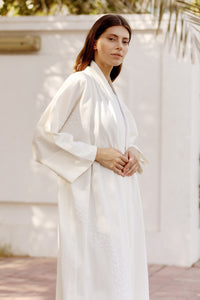 White Open Abaya & Dress