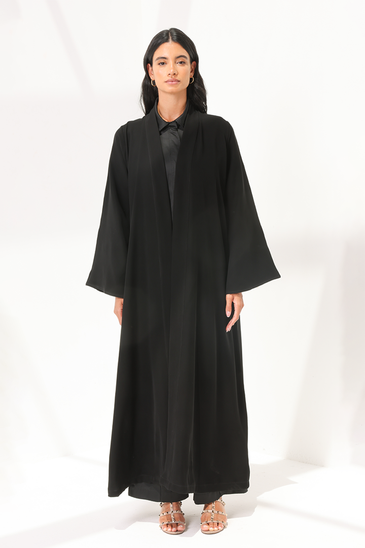 Plain black abaya