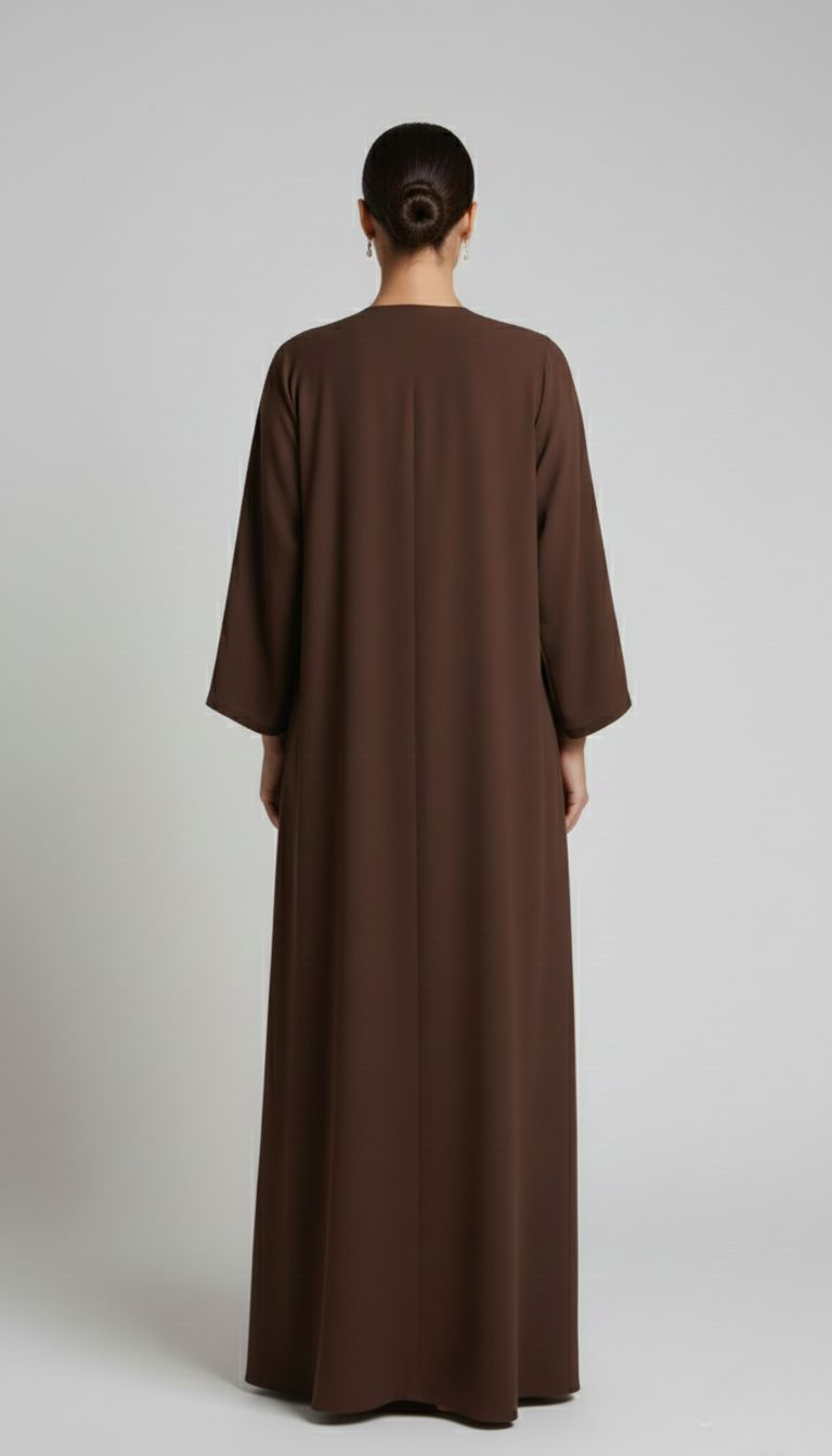 Dark Brown Suha Abaya
