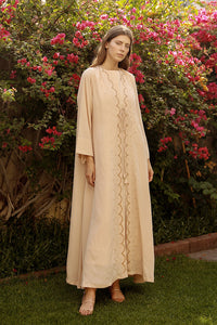 Front Gold Embroidery Abaya & Dress