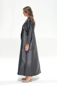 Black abaya with 3d embroidery on the front