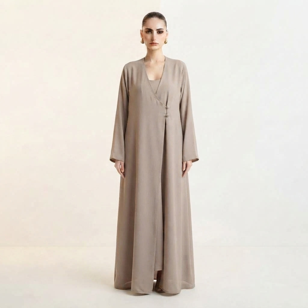 Light Olive Layana Abaya Abaya