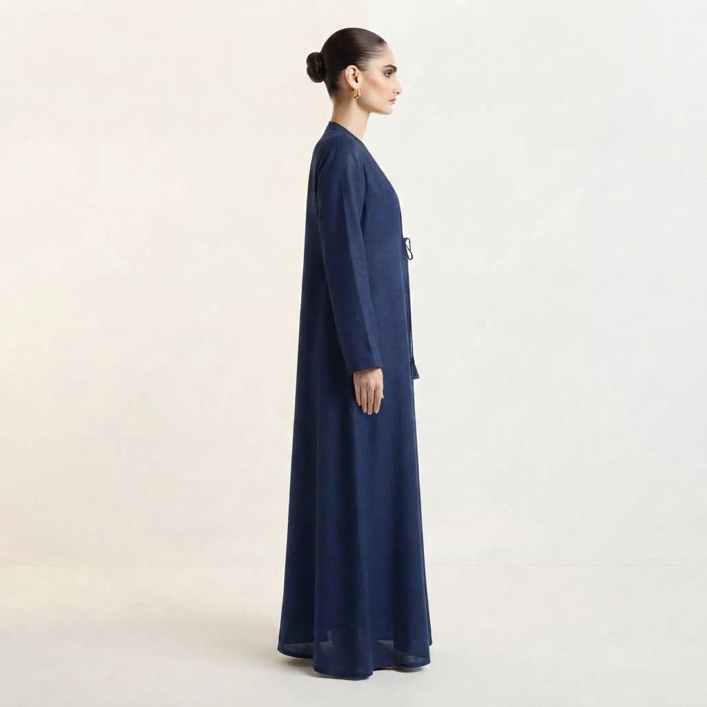 Blue Zayna Organza Abaya