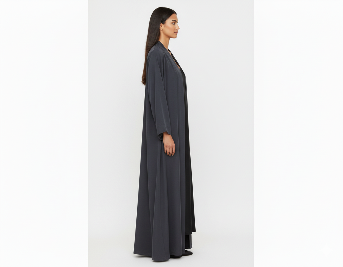 Waves Abaya Washed Silk