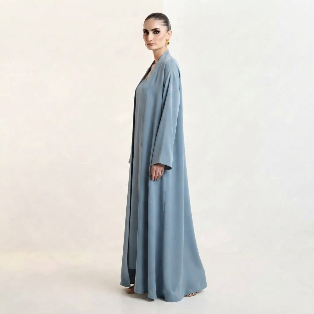 Light Blue Plain Abaya