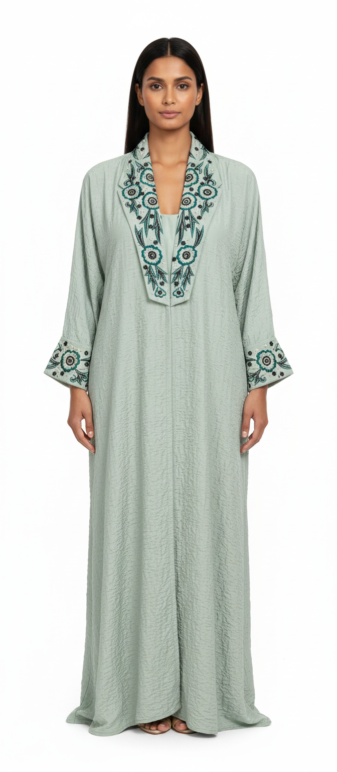 Light Green Malak Abaya
