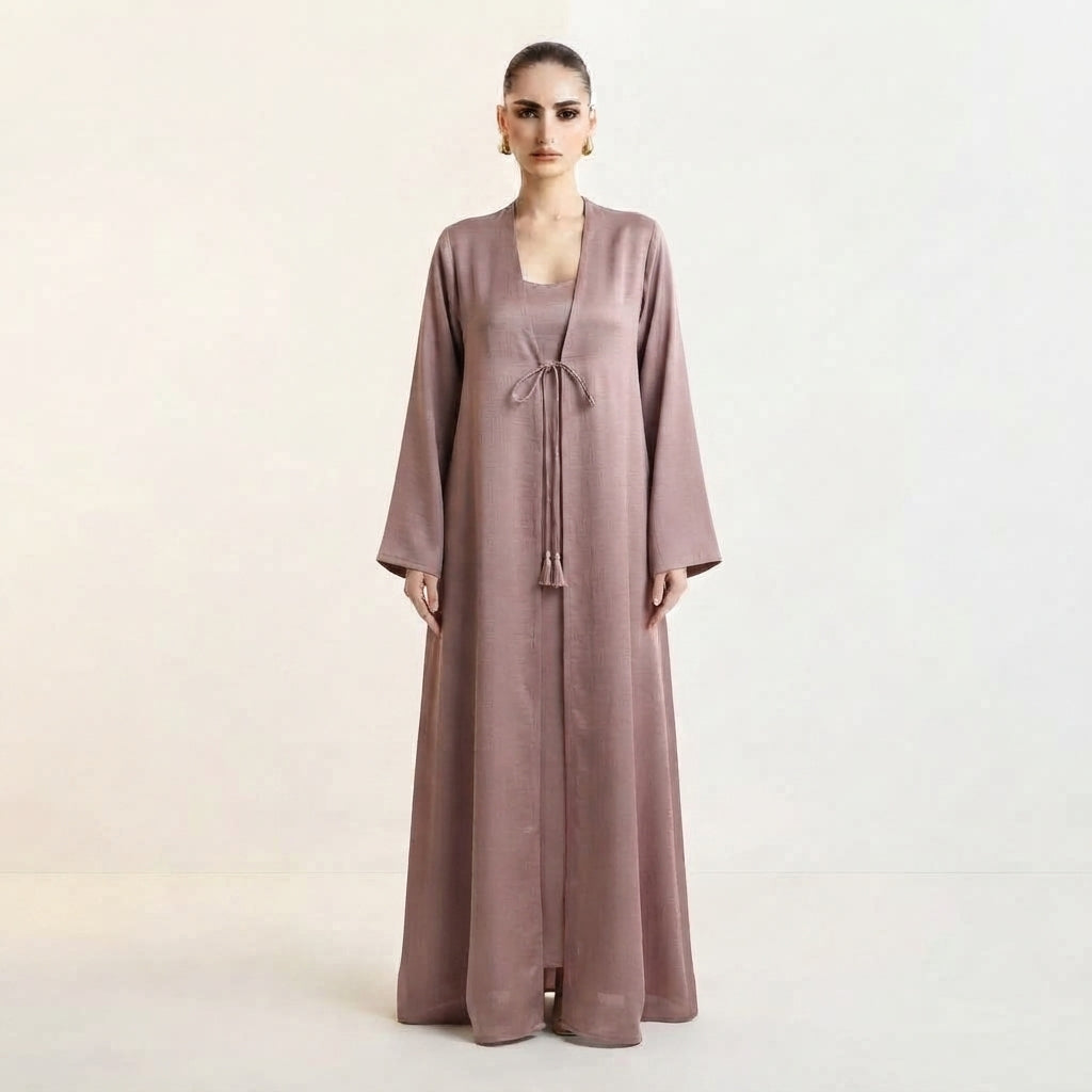 Light Pink Zayna Silky Abaya