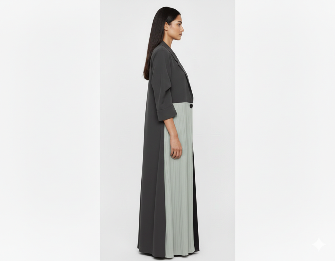 Black n Green Abaya