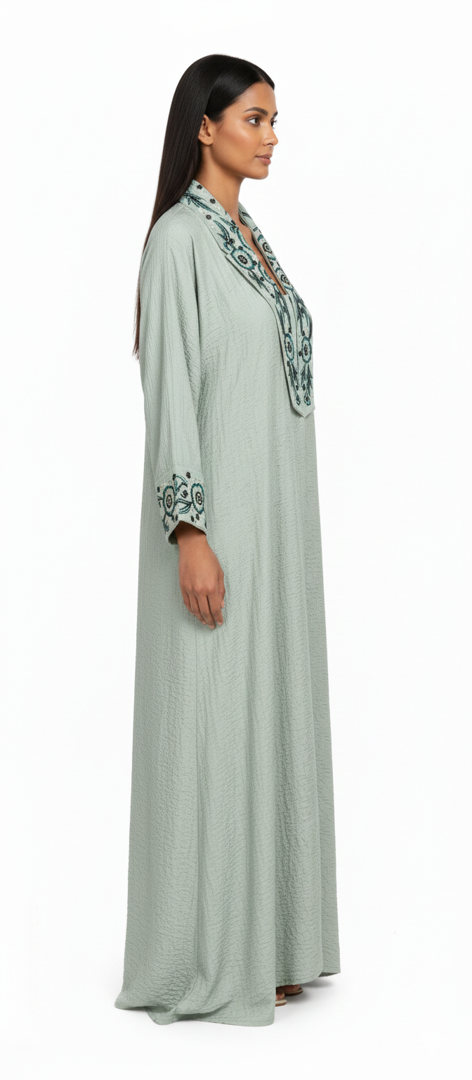 Light Green Malak Abaya