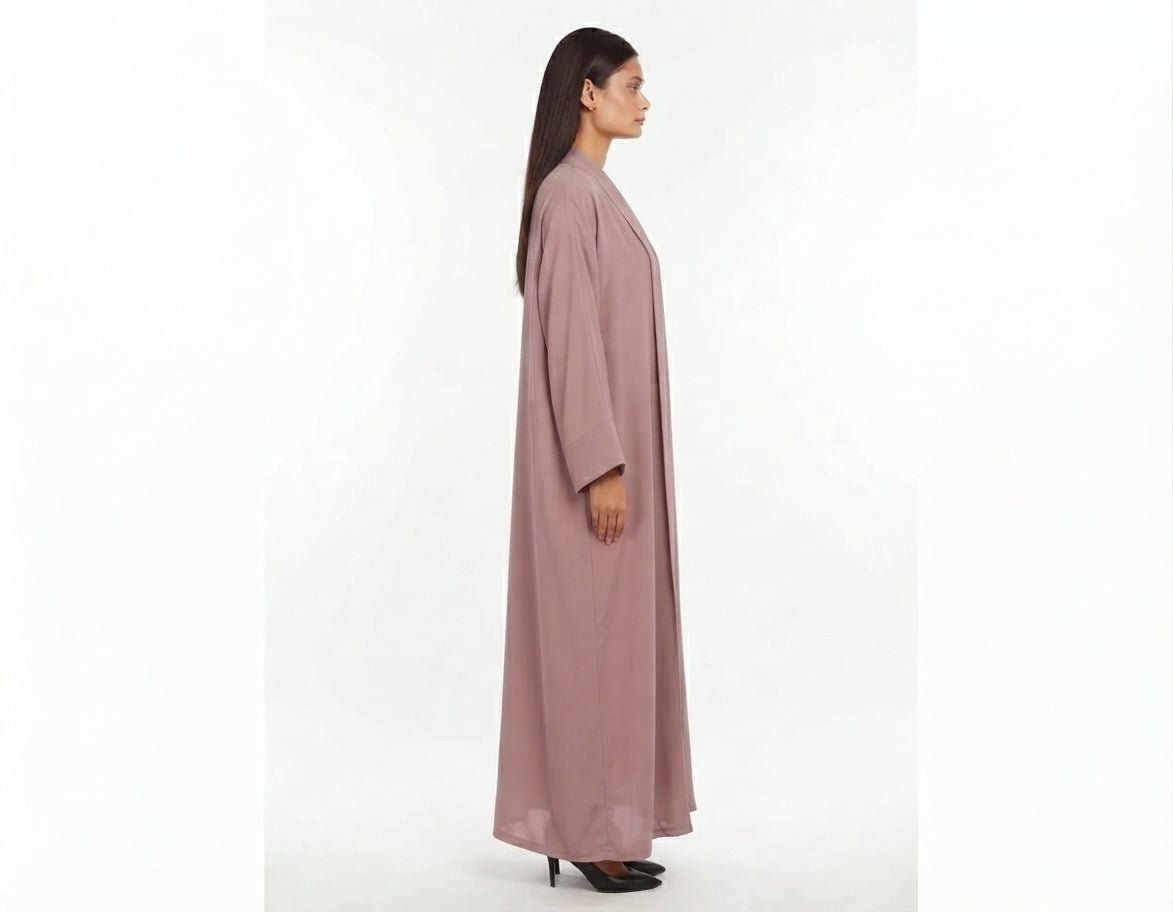 Light Pink Plain Abaya