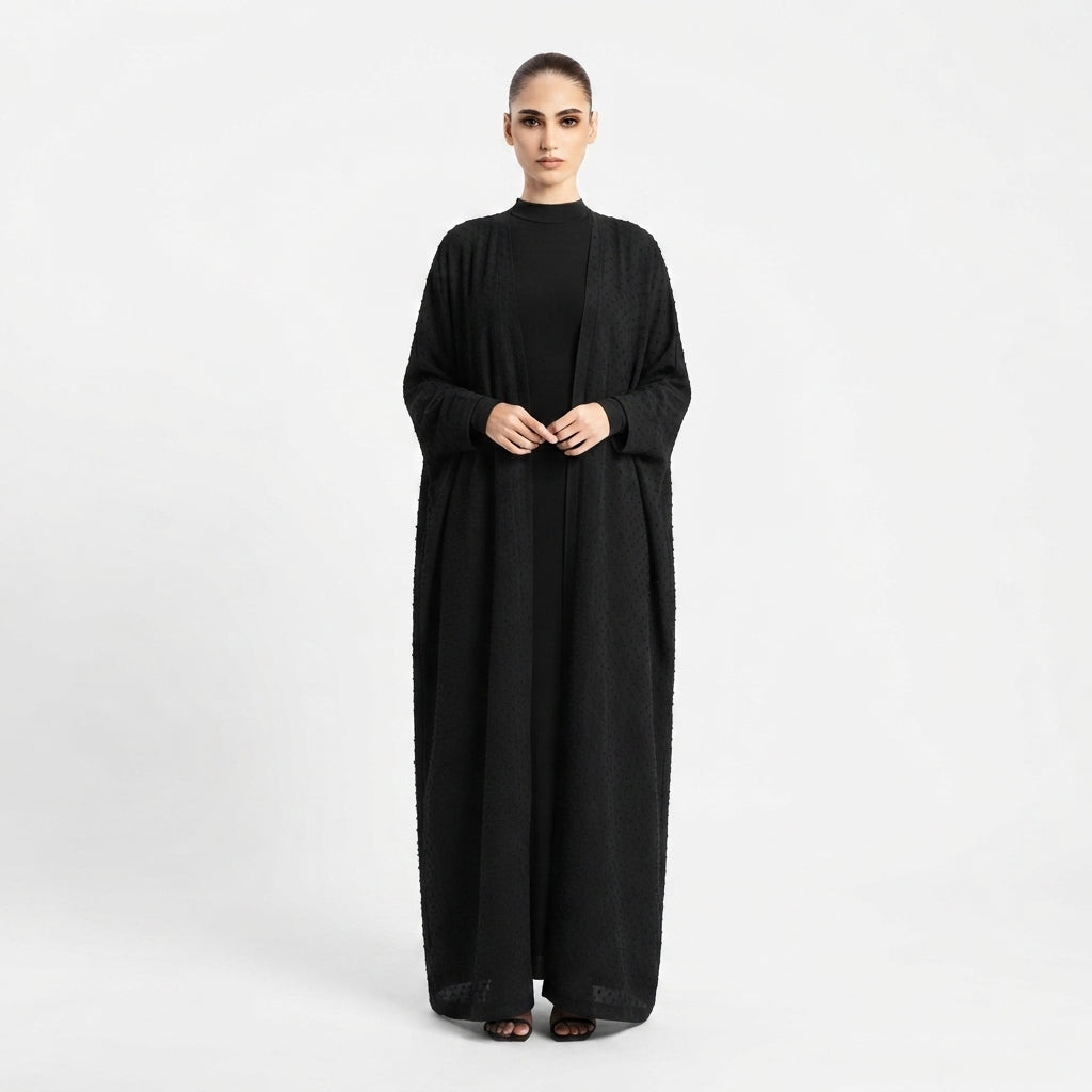 Black Dot Abaya Abaya