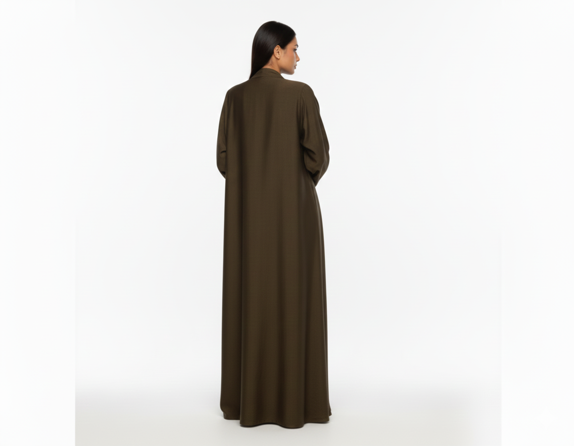 Beaded Rose Organza Abaya