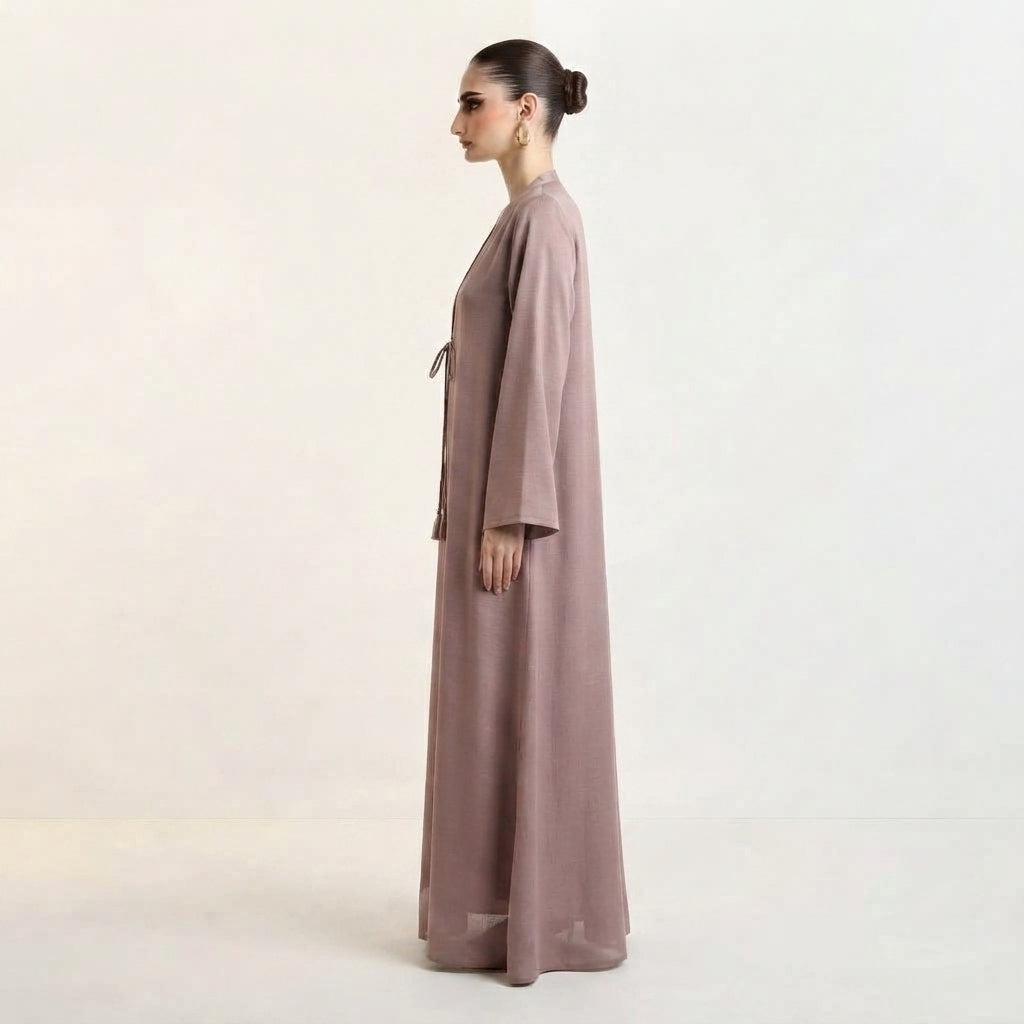 Light Pink Zayna Silky Abaya