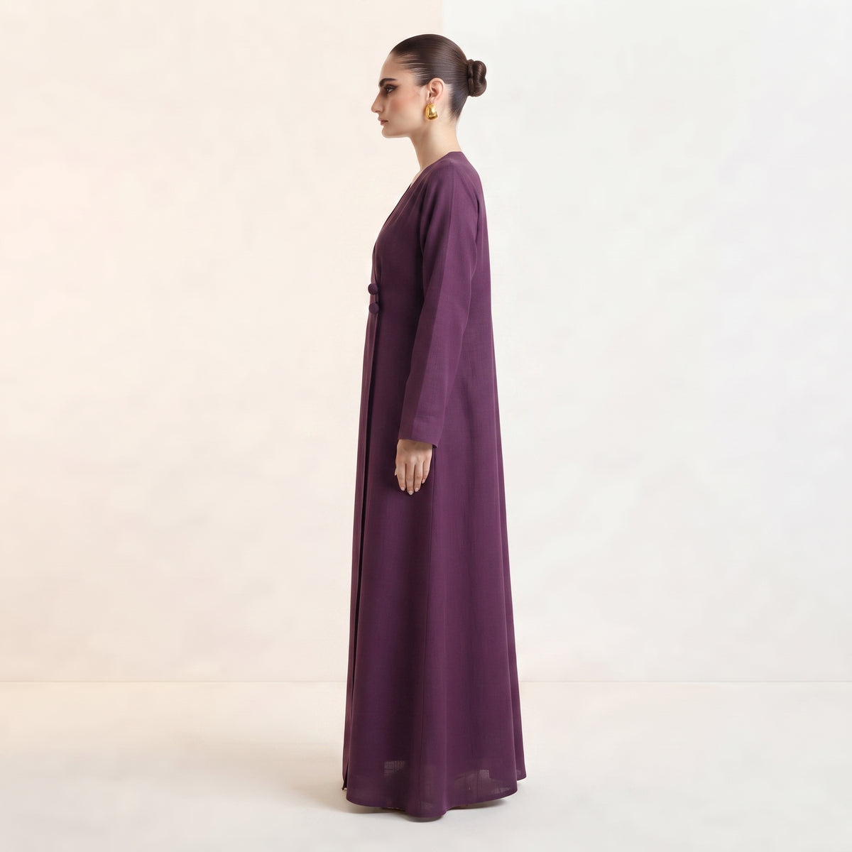Purple Layana Organza Abaya