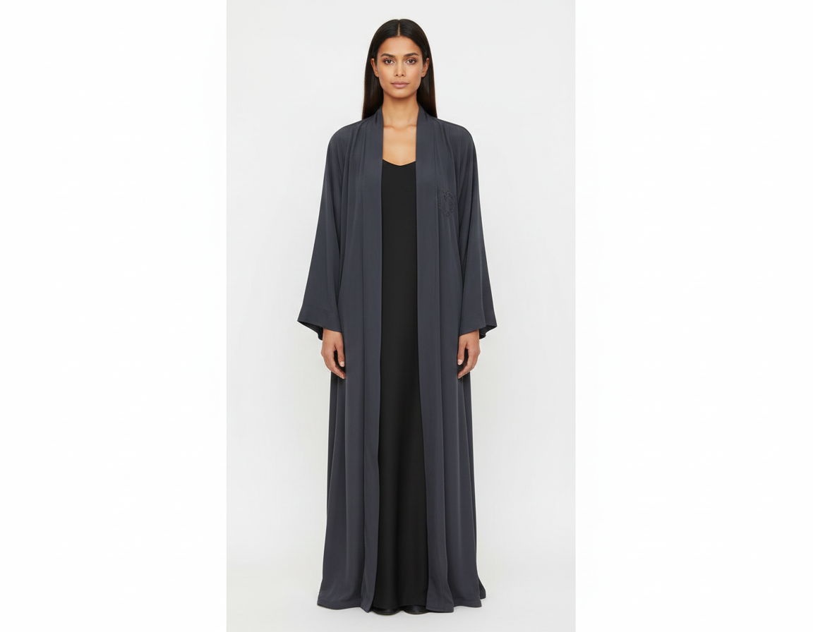 Waves Abaya Washed Silk