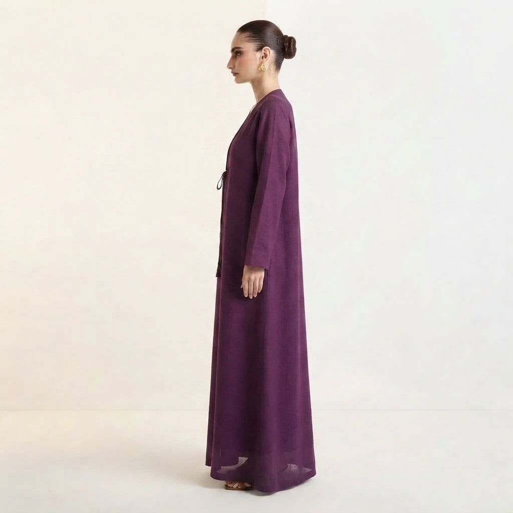Purple Zayna Organza Abaya