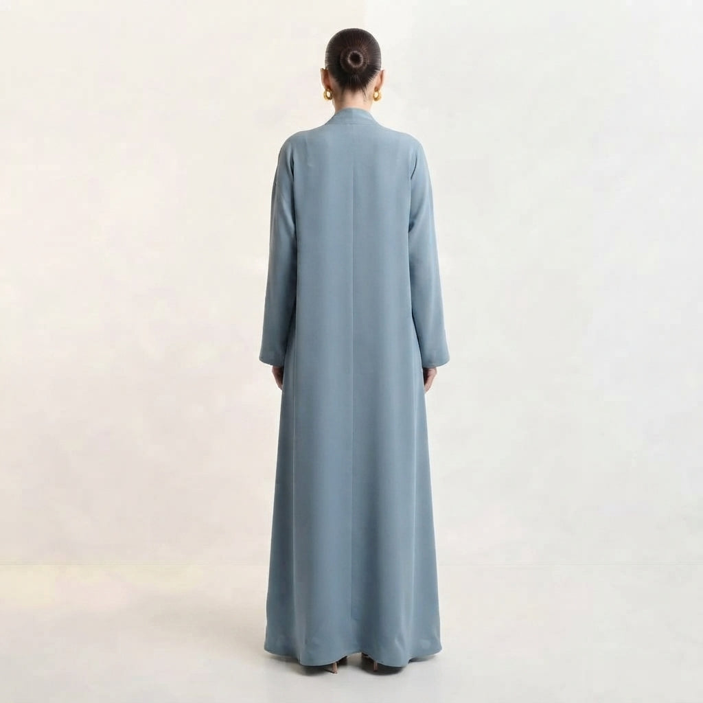 Light Blue Plain Abaya