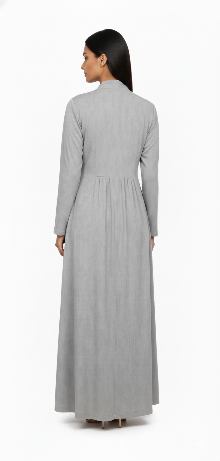 Gray Zia Abaya