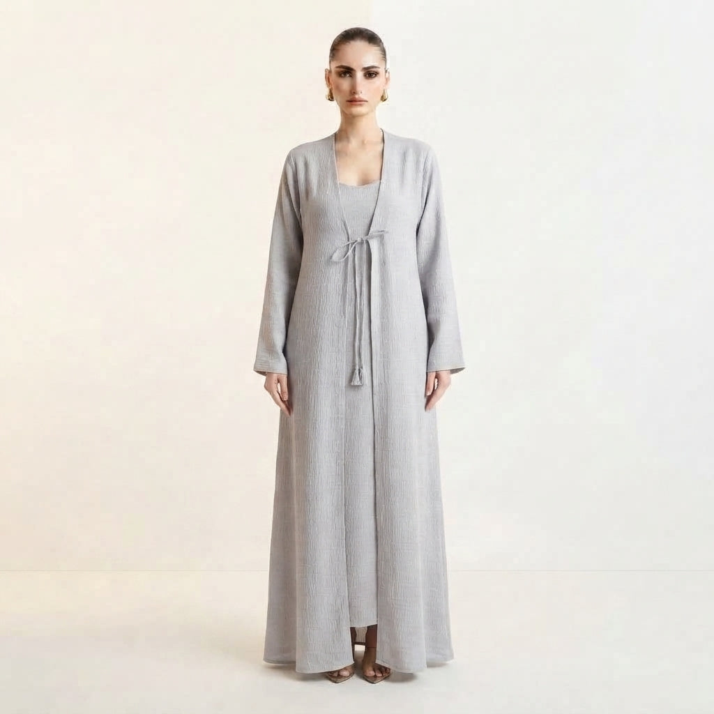 Gray Zayna Abaya