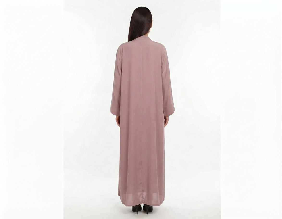 Light Pink Plain Abaya