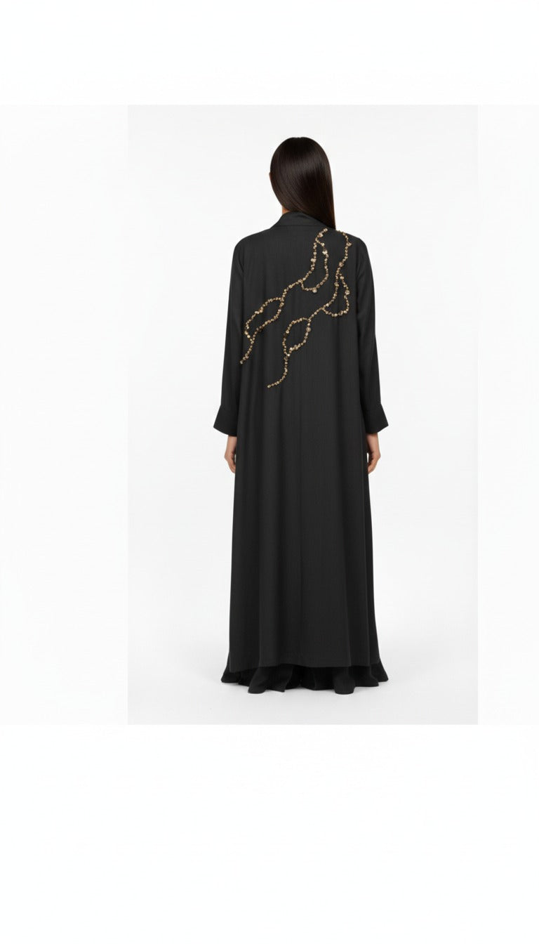 Waves Abaya Crepe