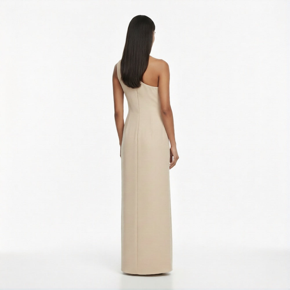 Peach One Shoulder Plain