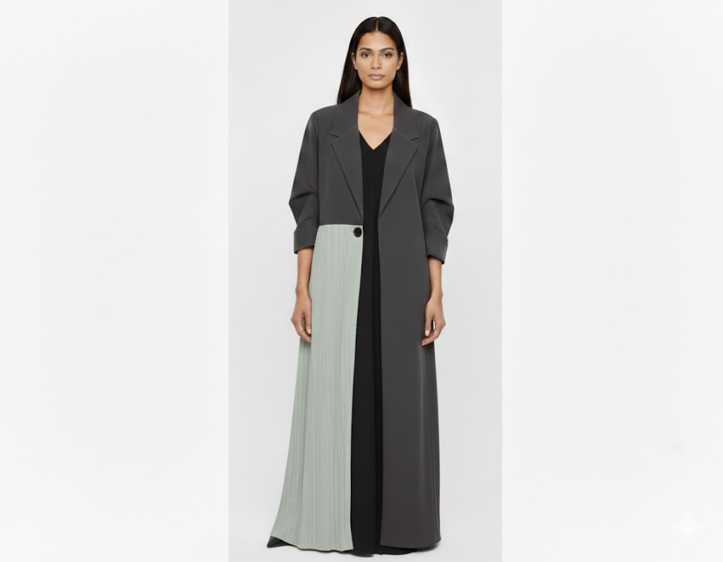 Black n Green Abaya