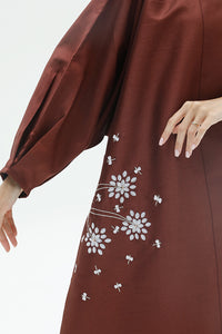 Front Floral Abaya