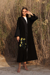 Abaya with Hand Floral embriodered