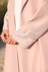 Coat Embellished Sleeves Abaya