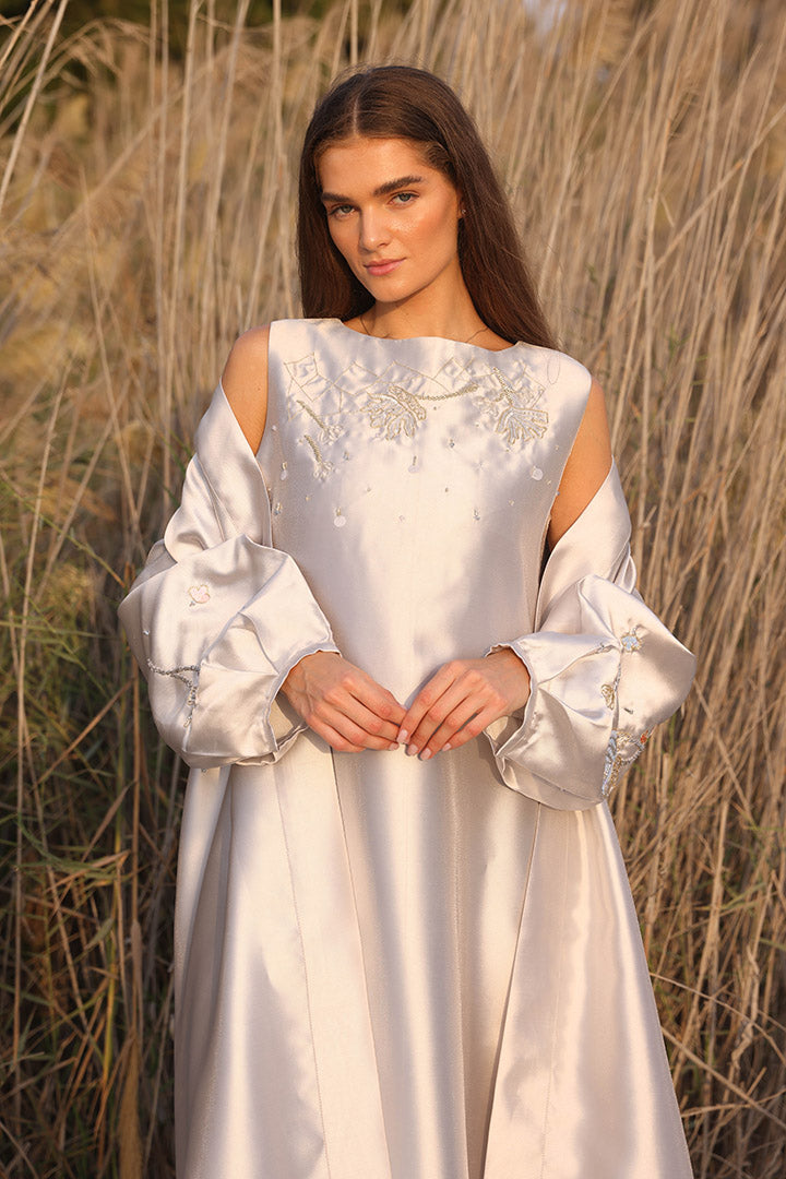 Puff Sleeve With Beaded Embroidery on The Sleeves + Dress